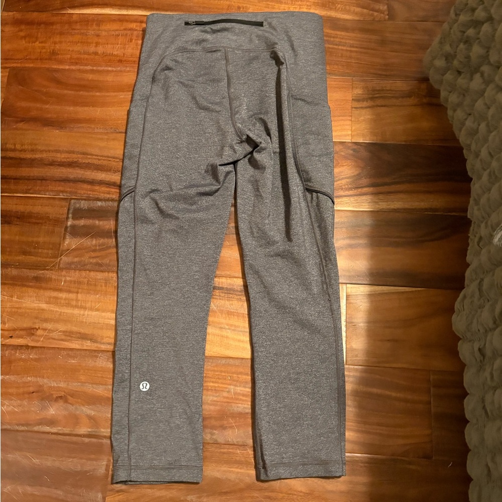 Lululemon Speed Up Crop Leggings Heathered Gray 6 Athletic Running Yoga (1052)